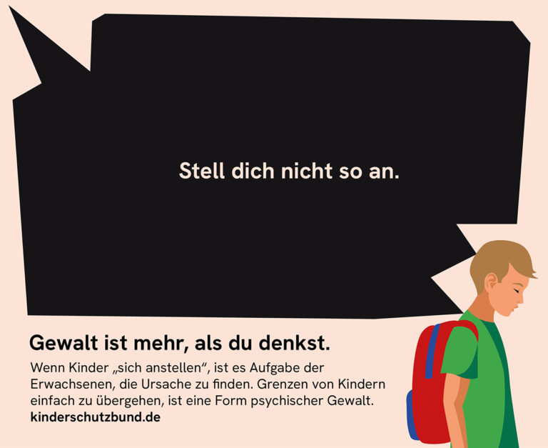 Kampagne Gegen Psychische Gewalt An Kindern Gewalt Ist Mehr Als Du